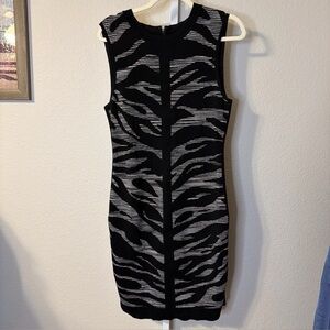 Karen Millen Black and Gray Mini‎ Dress